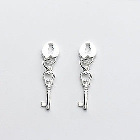 Combo 2 cái charm bạc chìa khóa trái tim treo - Ngọc Quý Gemstones