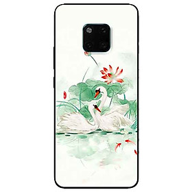 Ốp lưng in cho Huawei Mate 20 Pro Mẫu Đôi Thiên Nga