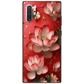 Ốp lưng cho Samsung Note 10 - Note 10 Plus - Note 20 - Note 20 Ultra - Sen Nền Đỏ - Hàng Chính Hãng