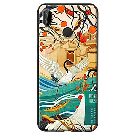 Ốp in cho Huawei Nova 3E Hai Con Hạc - Hàng chính hãng