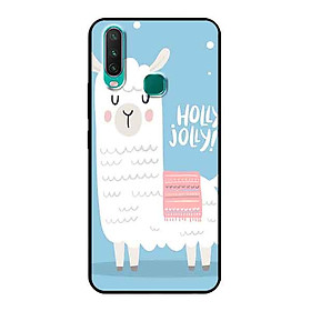 Ốp Lưng in cho Vivo Y15 Mẫu Cừu Nền Xanh - Hàng Chính Hãng