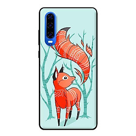 Ốp lưng in cho Huawei P30 mẫu Cáo - Hàng chính hãng