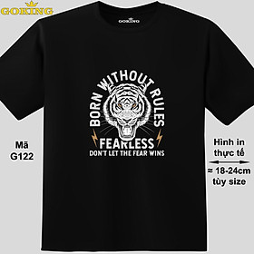 BORN WITHOUT RULES, mã G122. Hãy tỏa sáng như kim cương, qua chiếc áo thun Goking siêu hot cho nam nữ trẻ em, áo phông cặp đôi, gia đình, đội nhóm