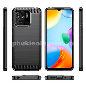 Ốp lưng dành cho Xiaomi Poco C40 , Redmi 10C chống sốc vân sợi cacbon - Hàng nhập khẩu