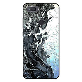 Ốp in cho Xiaomi Mi 8 Lite Đá Trắng Đen - Hàng chính hãng