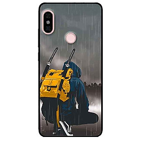 Ốp lưng in cho Xiaomi Redmi Note 6 Pro Mẫu Dưới Mưa
