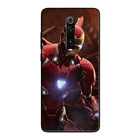 Ốp Lưng in cho Xiaomi Mi 9T Mẫu Người Sắt Nền Đỏ - Hàng Chính Hãng