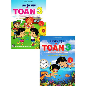 Sách - Luyện Tập Toán Lớp 3 - Trình Bày Trên Giấy Ô Li - Combo 2 Tập - Bám Sát SGK Kết Nối Tri Thức - Hồng Ân