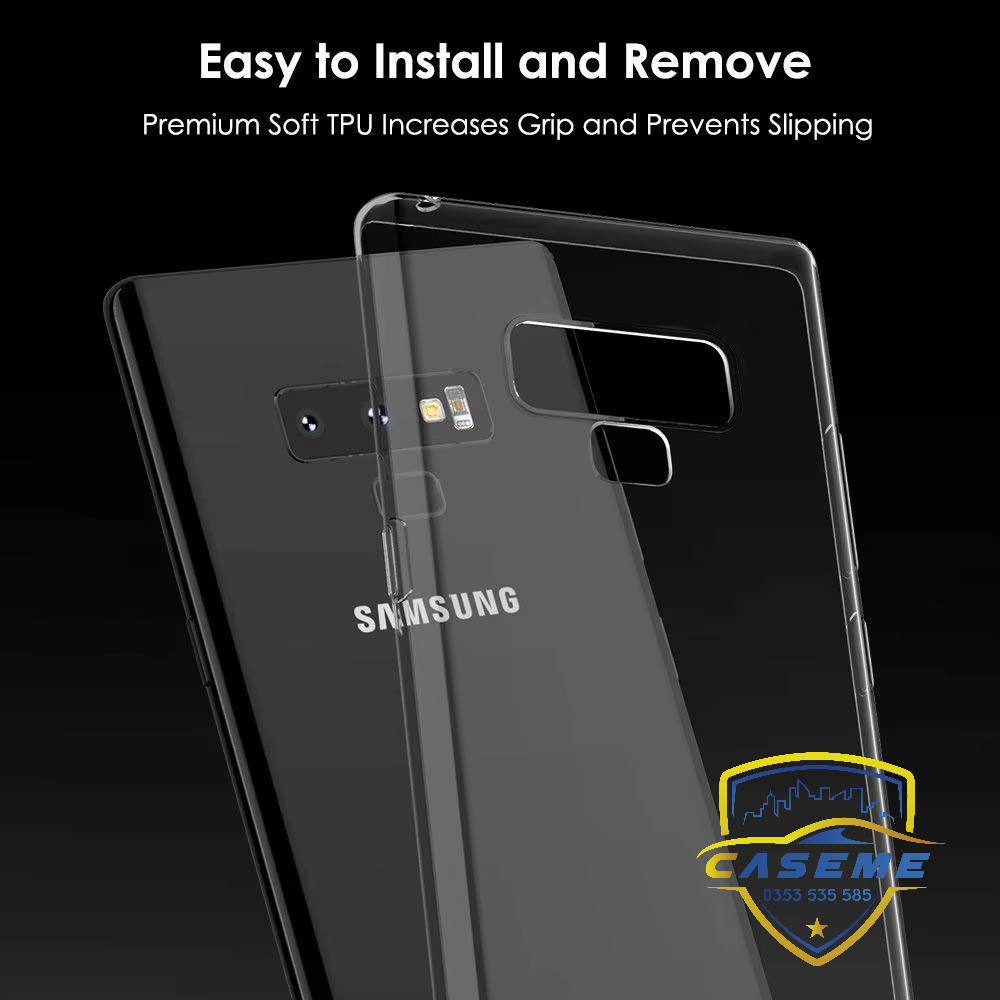 Ốp lưng dành cho Samsung Galaxy Note 9 silicon TPU dẻo trong suốt dày dặn chống sốc, chống xước cao cấp - Hàng chính hãng
