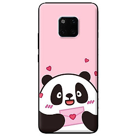 Ốp in cho Huawei Mate 20 Pro Panda Nền Hồng - Hàng chính hãng