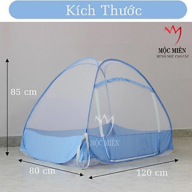 Màn Chụp , Mùng Chụp Cao Cấp Mộc Miên - Màn Chụp Em Bé Trắng Viền Xanh ( Hà Nội )