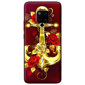 Ốp lưng in cho Huawei Mate 20 Pro mẫu Neo Vàng Nền Đỏ - Hàng chính hãng