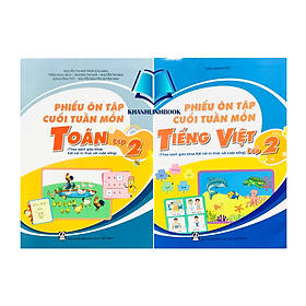 Sách - Combo phiếu ôn tập cuối tuần môn toán + tiếng việt 2 ( kết nối )