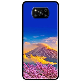 Ốp lưng dành cho Xiaomi Poco X3 mẫu Núi Mây Và Hoa