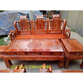bộ bàn ghế tần thủy hoàng gỗ xà cừ tay 12