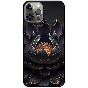 Ốp lưng cho IPhone 12 - 12 Pro - 12 Pro Max - 13 Mini - 13 - 13 Pro - 13 Pro Max - Sen Đem Tuyệt Đẹp - Hàng Chính Hãng