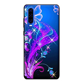 Ốp lưng in cho Huawei P30 mẫu Họa Tiết Bướm Tím - Hàng chính hãng