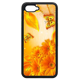 Ốp in cho Oppo Realme C1 NỀN VÀNG HOA 1 - Hàng chính hãng