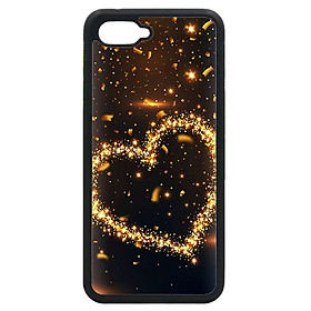Ốp lưng cho Oppo Realme C1 nền tim vàng 1 - Hàng chính hãng
