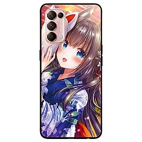 Ốp lưng dành cho Oppo Reno 5 mẫu Cô Gái Neko