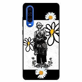 Ốp lưng in cho Huawei P30 Mẫu Chàng Trai Hai Hoa Cúc