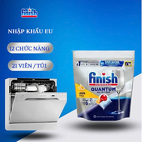 Túi 60 viên rửa chén Finish Quantum Dishwasher Tablets PTT025459 - viên rửa bát finish 60V hương táo nhập khẩu ba lan