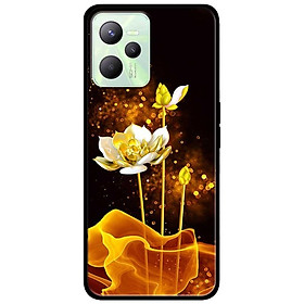 Ốp lưng dành cho Realme C35 mẫu Sen Trắng Vàng 1
