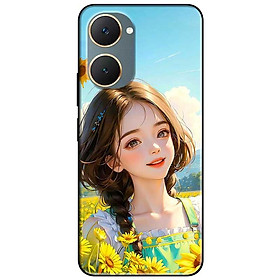 Ốp lưng cho Vivo Y03 - Y03T - Y18 - Y18S - Y18T - Y27 5G - Y28 4G - Y36 - Thiếu Nữ Áo Xanh Lá - Hàng Chính Hãng