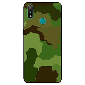Ốp Lưng in cho Realme 3 Pro Mẫu Camo Xanh Quân Đội - Hàng Chính Hãng