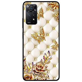 Ốp lưng dành cho Xiaomi Redmi Note 11 Pro 5G - Bướm Vàng Giả Da