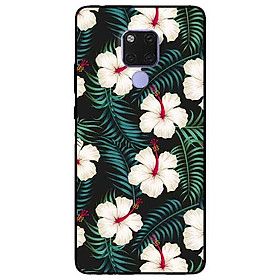 Ốp lưng in cho Huawei Mate 20 Mẫu Hoa Trắng