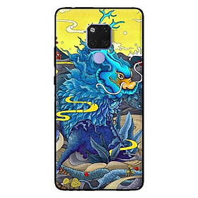 Ốp in cho Huawei Mate 20 Rồng Xanh Nền Vàng - Hàng chính hãng