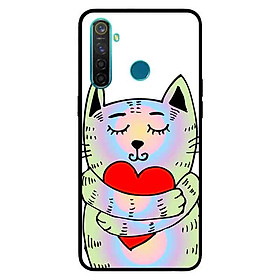 Ốp Lưng in cho Realme 5 Pro / Realme Q Mẫu Mèo Tim - Hàng Chính Hãng