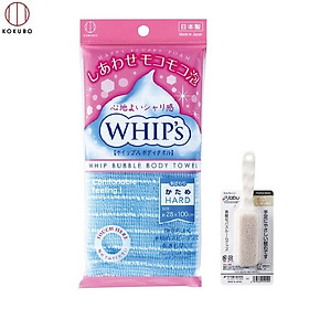 Combo Khăn tắm kỳ lưng Nhật Bản Whip
