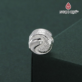 Charm bạc thái cực xỏ ngang - Ngọc Quý Gemstones