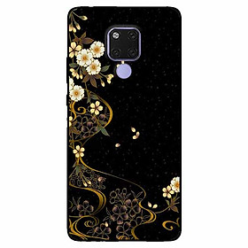 Ốp lưng dành cho Huawei Mate 20 mẫu Hoa Văn Hoa Trắng