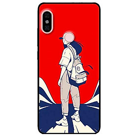 Ốp lưng in cho Xiaomi Redmi Note 5 Pro Mẫu Cô Gái Đội Nón