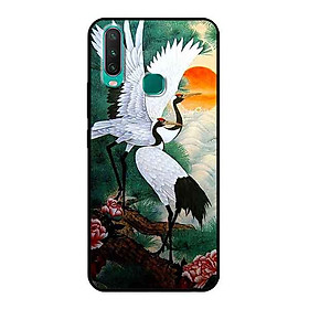 Ốp Lưng in cho Vivo Y15 Mẫu Chim Hạc - Hàng Chính Hãng