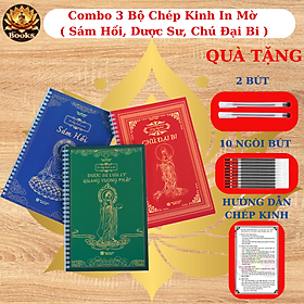 COMBO 3 Sách Chép Kinh -  Sám Hối, Dược Sư, Chú Đại Bi - PAI BOOKS.
