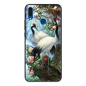 Ốp Lưng in cho Huawei Y7 Pro (2019) Mẫu Cặp Đôi Hạc - Hàng Chính Hãng