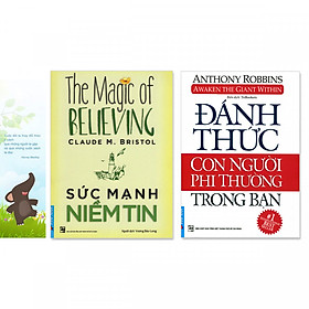 Combo 2 cuốn: Đánh Thức Con Người Phi Thường Trong Bạn, Sức Mạnh Niềm Tin + bookmark danh ngôn hình voi