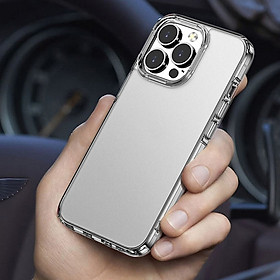 Ốp lưng nhám chống sốc cho iPhone 15 Pro Max, 15 Pro, 15 Plus, iP 15 hiệu Likgus Fosted Transparent chống bẩn và vân tay - Hàng nhập khẩu