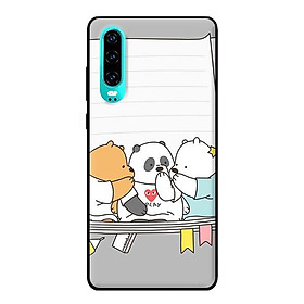 Ốp in cho Huawei P30 3 Chú Gấu 3 - Hàng chính hãng