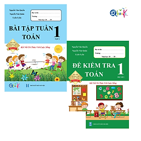 Sách - Combo Bài Tập Tuần và Đề Kiểm Tra Toán 1 - Kết nối tri thức với cuộc sống - Học Kì 1 (2 cuốn)