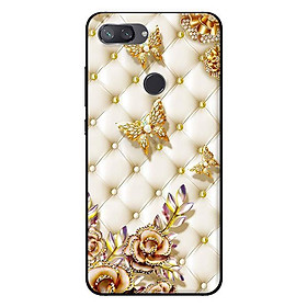 Ốp lưng in cho Xiaomi Mi 8 Lite mẫu Bướm Vàng Giả Da - Hàng chính hãng