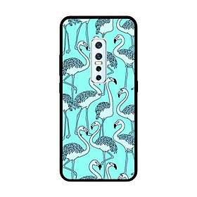 Ốp Lưng in cho Vivo V17 Pro Mẫu Đàn Hạc Nền Xanh - Hàng Chính Hãng