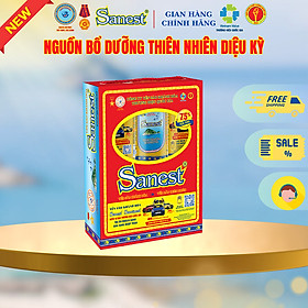 *Nước Yến sào Khánh Hòa Sanest có đường 7,5% - Hộp 6 lon x 190ml.