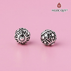 Charm tròn xỏ ngang họa tiết mặt trời ngôi sao - Ngọc Quý Gemstones