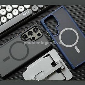 Ốp lưng nhám sạc từ tính cho Samsung Galaxy S25 Ultra | S24 Ultra | S23 Ultra hiệu Likgus PC Ultra-thin Frosted Magnetic Case - mặt lưng nhám mờ chống bám bẩn, gờ bảo vệ Camera 0.5mm - Hàng chính hãng