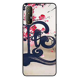 Ốp lưng dành cho Oppo Reno 3 Pro mẫu Thư Pháp LỘC Nền Anh Đào